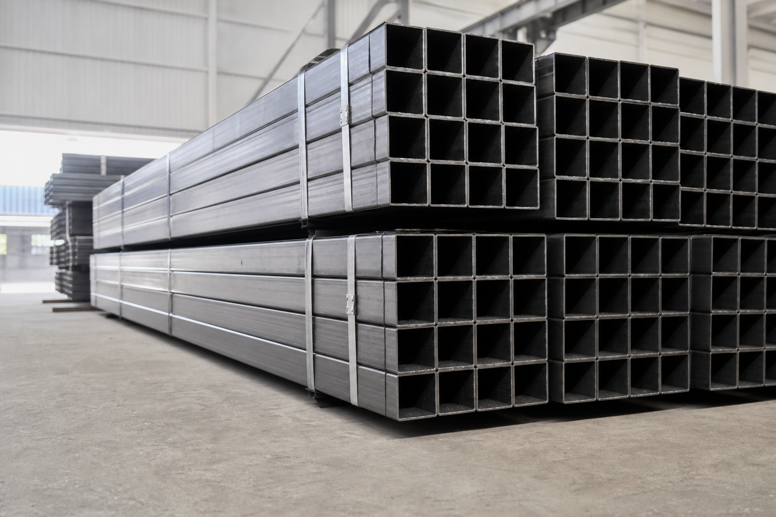 Square and rectangular steel tubes