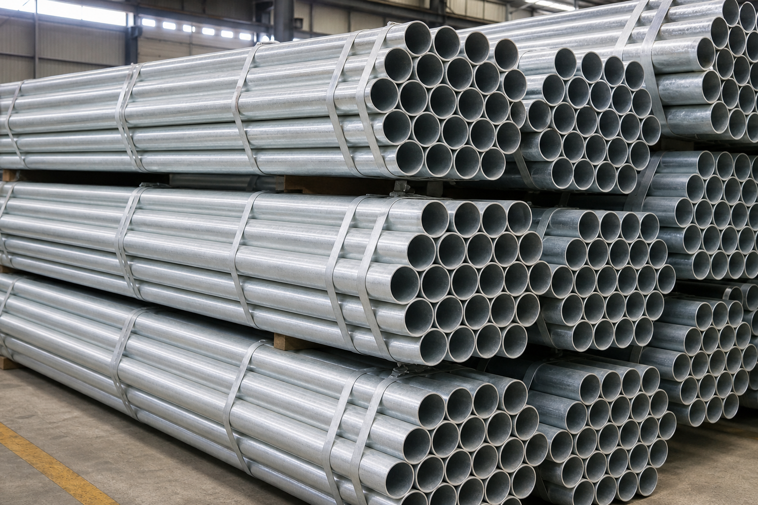 Galvanized and ERW steel pipes