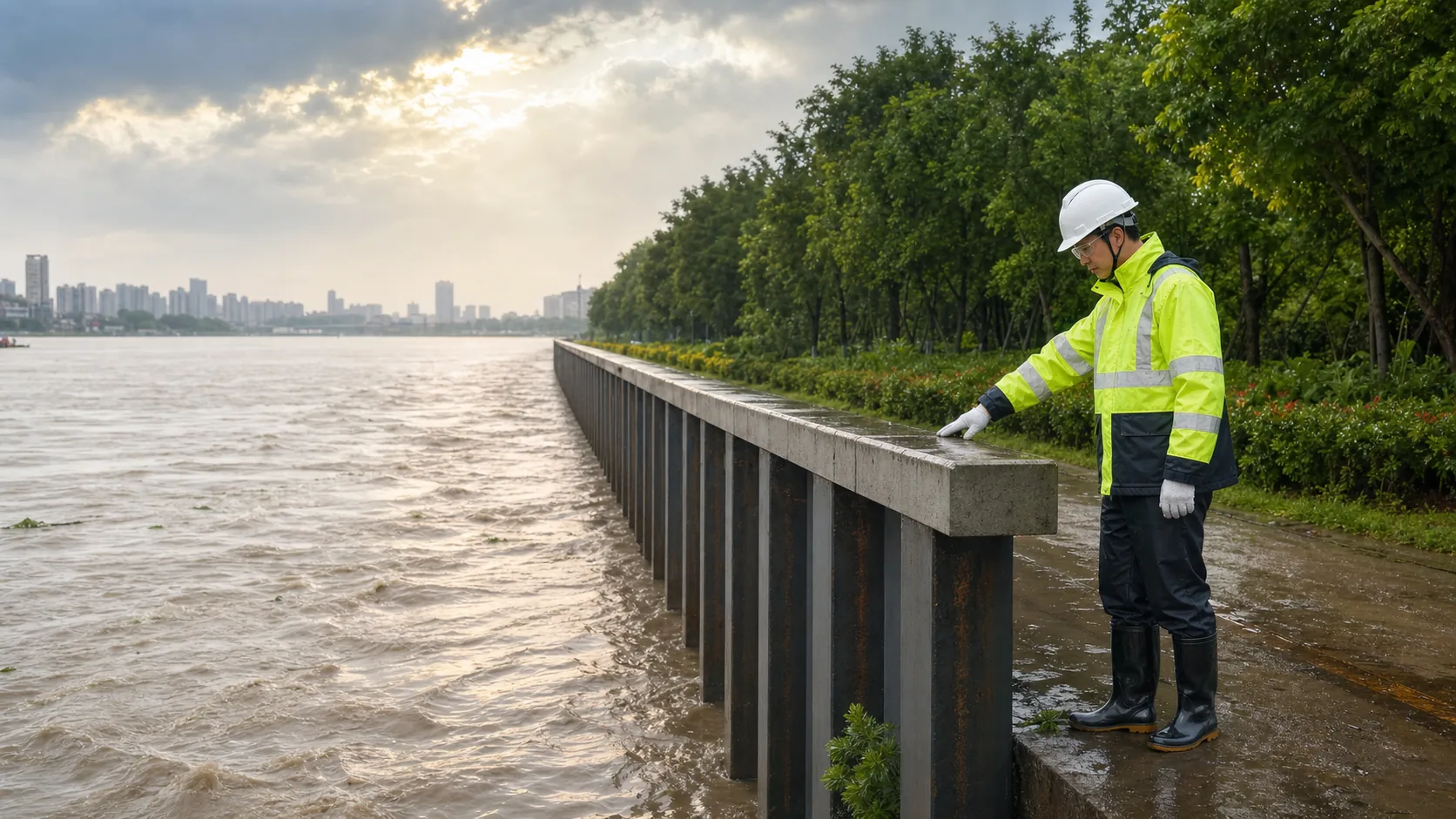 Steel Sheet Piles Steel sheet pile riverbank flood protection