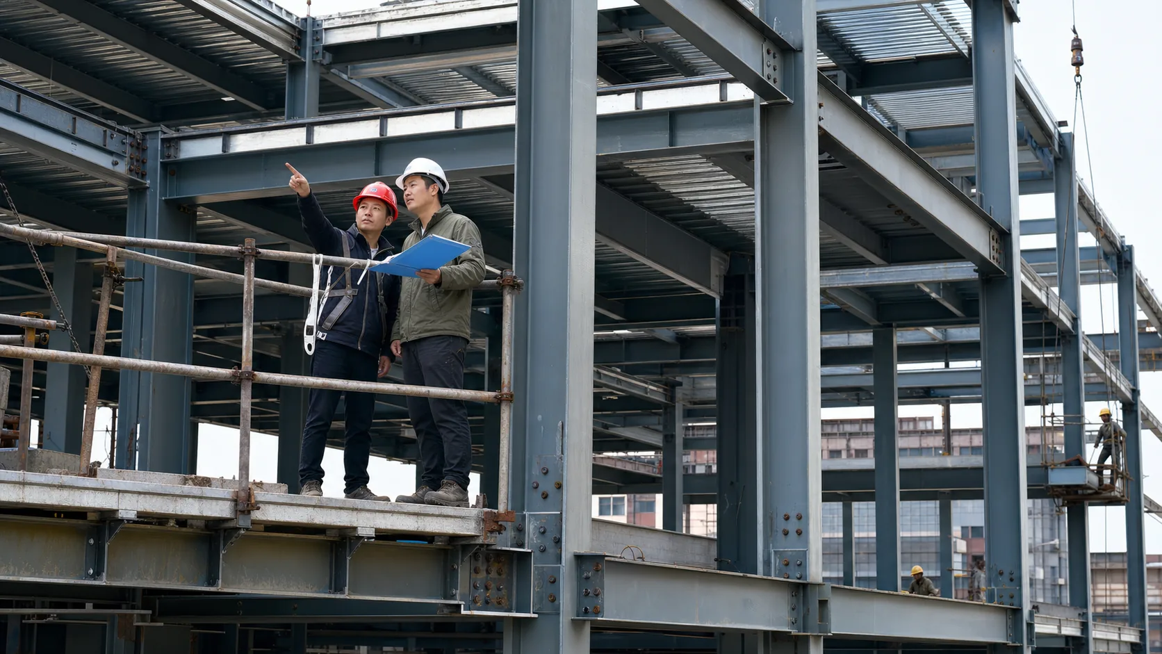 Structural Steel Sections Structural steel frame for a multi-story building